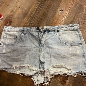BDG light wash shorts